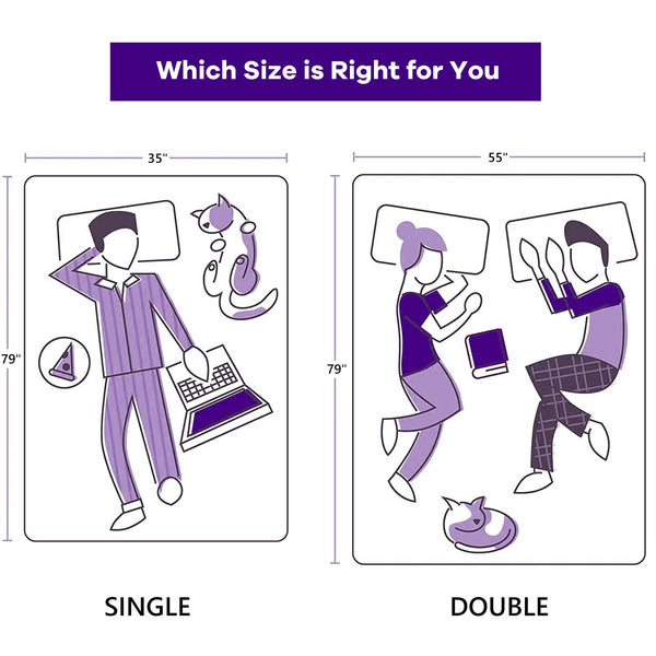 Inofia Sleep Gel Memory Foam Mattress Topper Double, 8CM GELEX Bed Topper with Washable Cover, Pressure Relief | Sleep Cooler, 2 Layer Foam for Rest Easy, 100-Night Home Trail (135x190)