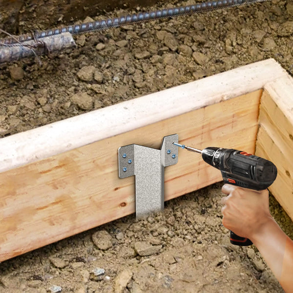 20 Pack Railway Sleeper Brackets Driveway Heavy Duty Edging Edge, Timber Railway Sleeper Stakes, Galvanised Steel