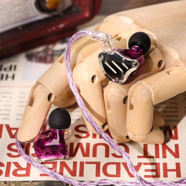 Linsoul KZ ZS10 Pro, 4BA+1DD 5 Driver in Ear Monitor, HiFi Wired Earbuds, Gaming Earbuds, Hybrid IEM Earphones with Stainless Steel Faceplate, Recessed 2 Pin Detachable Cable(With Mic, Glare Blue)