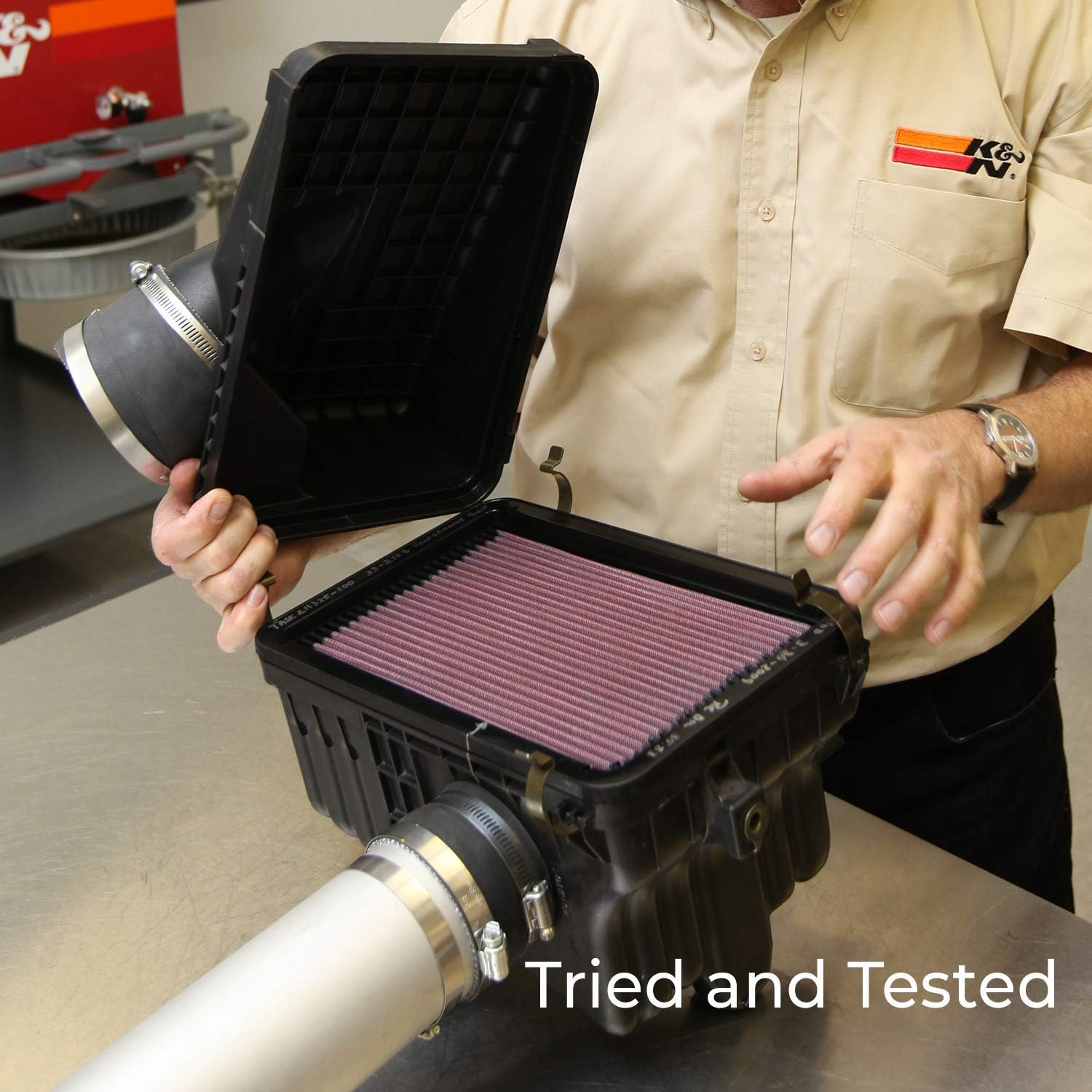 K&N 33-2231 Replacement Air Filter, Heather Red