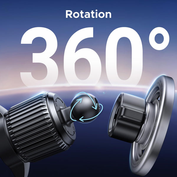 UGREEN Magsafe Car Mount for Air Vent, Magnetic Phone Holder for Cars Cradle Compatible with iPhone 16/15/14/13/12 Series & MagSafe Case with Metal Plates(Black)