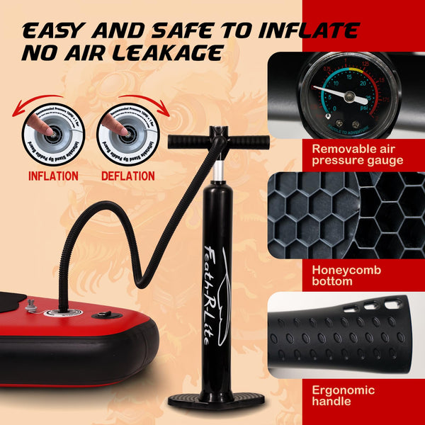 FEATH-R-LITE 10' &11' Inflatable Ultra-Light Stand Up Paddle Board for All Skill Levels Included with SUP, Adj Paddle, Pump, Backpack, Leash