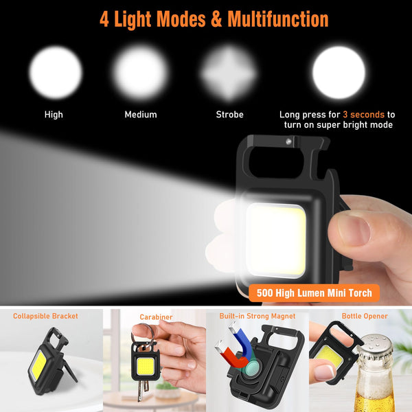 Shadowhawk Torches LED Super Bright Rechargeable, Flashlight 500000 Lumens XHM77.2 Torches Battery Powered, Powerful Tactical Flash Light Torch, USB Hand Torch for Dog Walking Camping Emergency Gift