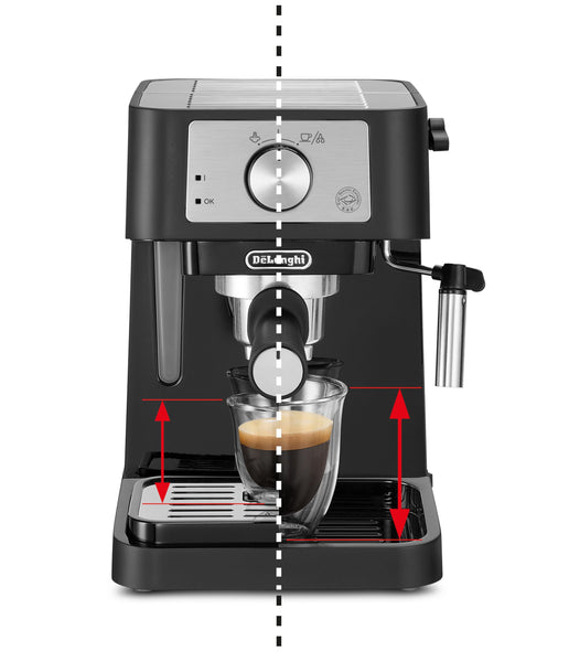 De'Longhi Manual Coffee Machine Stilosa EC260.GR, 15 Bar Pressure, Cappuccino System, Automatic Switch-Off, Compatible with ESE pods, 2 Level Tray, Capacity 1L, Green