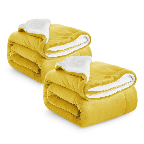 Imperial Rooms Sherpa Fleece Blanket Bed Throws Blankets For Sofas Soft Fluffy Thick Blanket Reversible Microfiber Throw (Silver, Single (130 x 150 Cm))