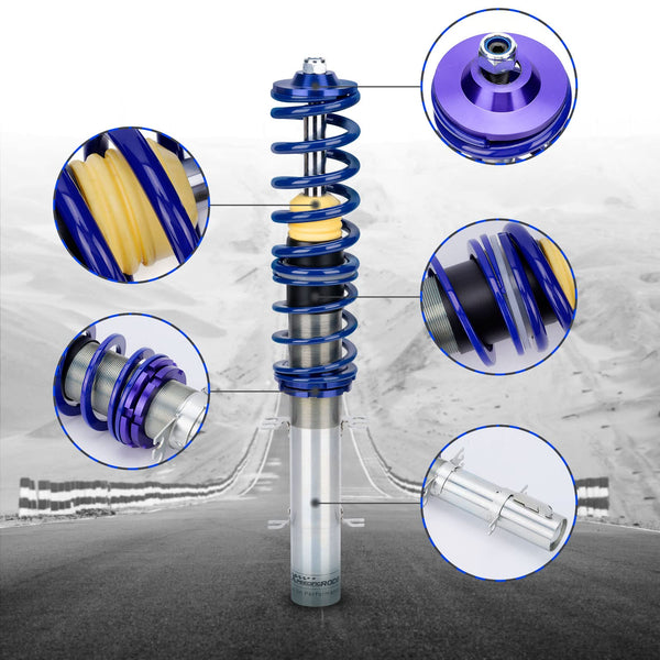 maXpeedingrods Coilovers Lowering Suspension Kits for VW Golf4/for Seat Leon 1M1/for VW New Beetle (9C1, 1C1) - Golden