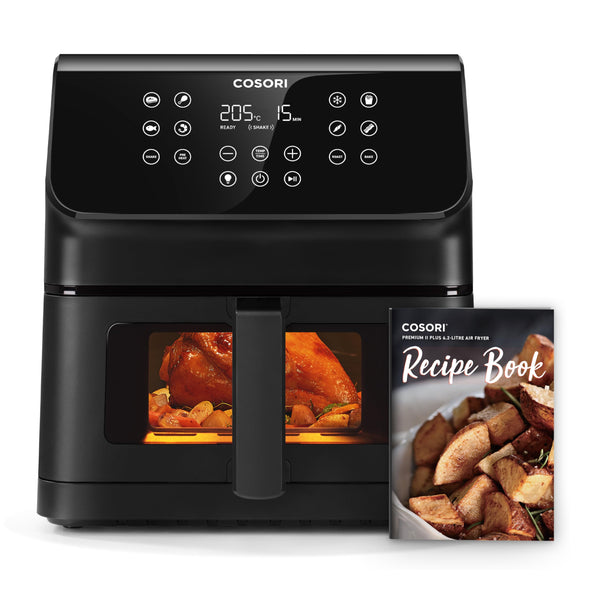 COSORI Smart Air Fryer Oven Dual Blaze 6.4L, Double Heating Elements, Cookbook, No Shaking & No Preheating, APP Control, 12 Functions, Air Fry, Roast, Bake, Reheat, Dishwasher Safe