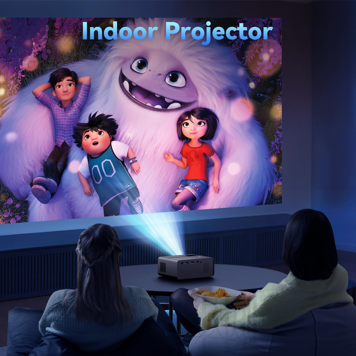 Projector, 2025 Upgraded 15000 Lumens Full HD 1080P Supported, Einyoumily Portable Mini Projector, Small Video Projector, Home Theatre 130", Compatible With iOS/Android/TV Stick/HDMI/USB