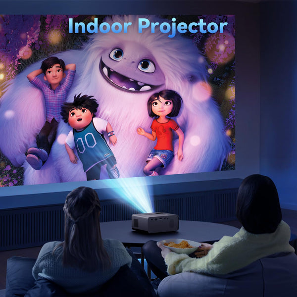 Projector, 2025 Upgraded 15000 Lumens Full HD 1080P Supported, Einyoumily Portable Mini Projector, Small Video Projector, Home Theatre 130", Compatible With iOS/Android/TV Stick/HDMI/USB