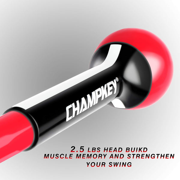 CHAMPKEY Golf Swing Trainer - Tempo & Flexibility Training Aids Warm-Up Stick Ideal for Golf Indoor & Outdoor Practice (Red, 40 Inches)