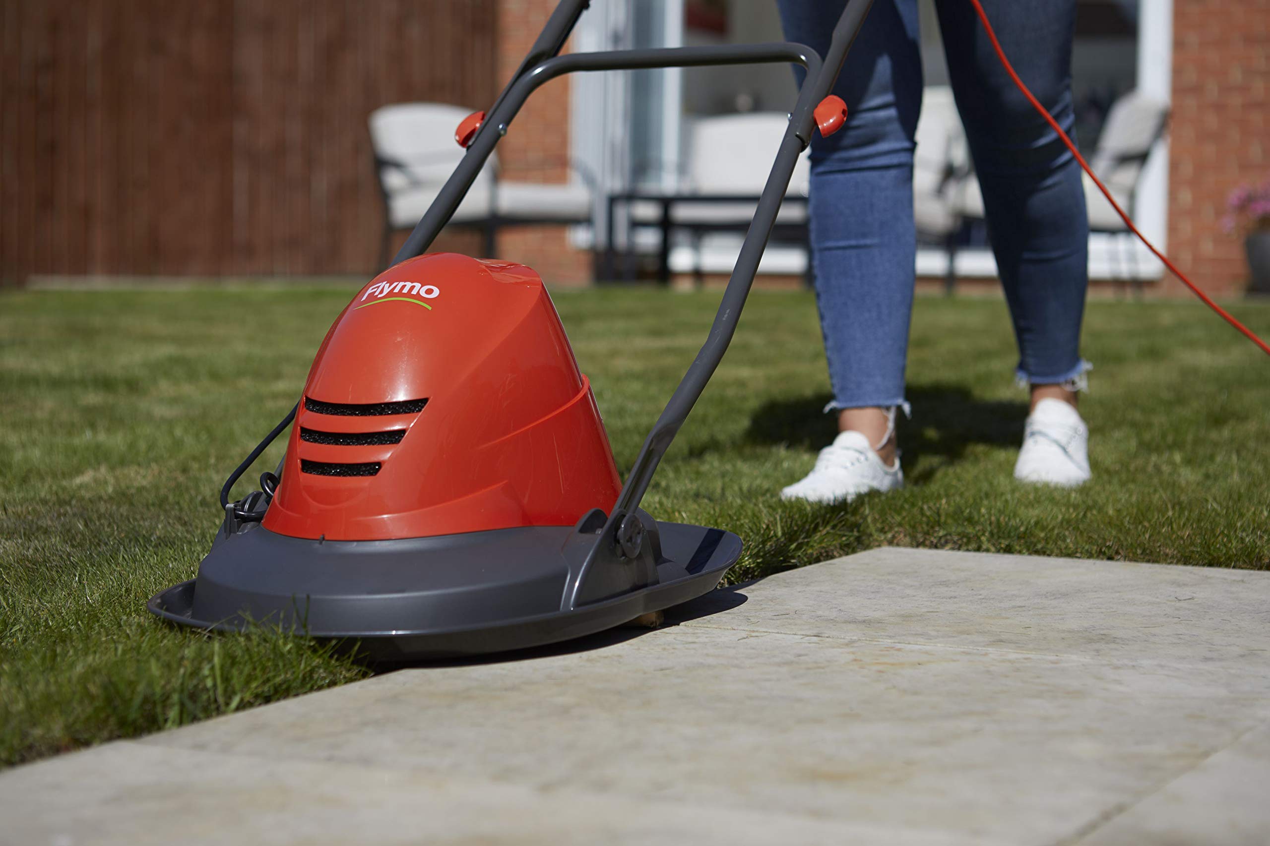 Flymo Turbo Lite 270 Electric Hover Lawn Mower, 1400W, 27cm Cutting Width