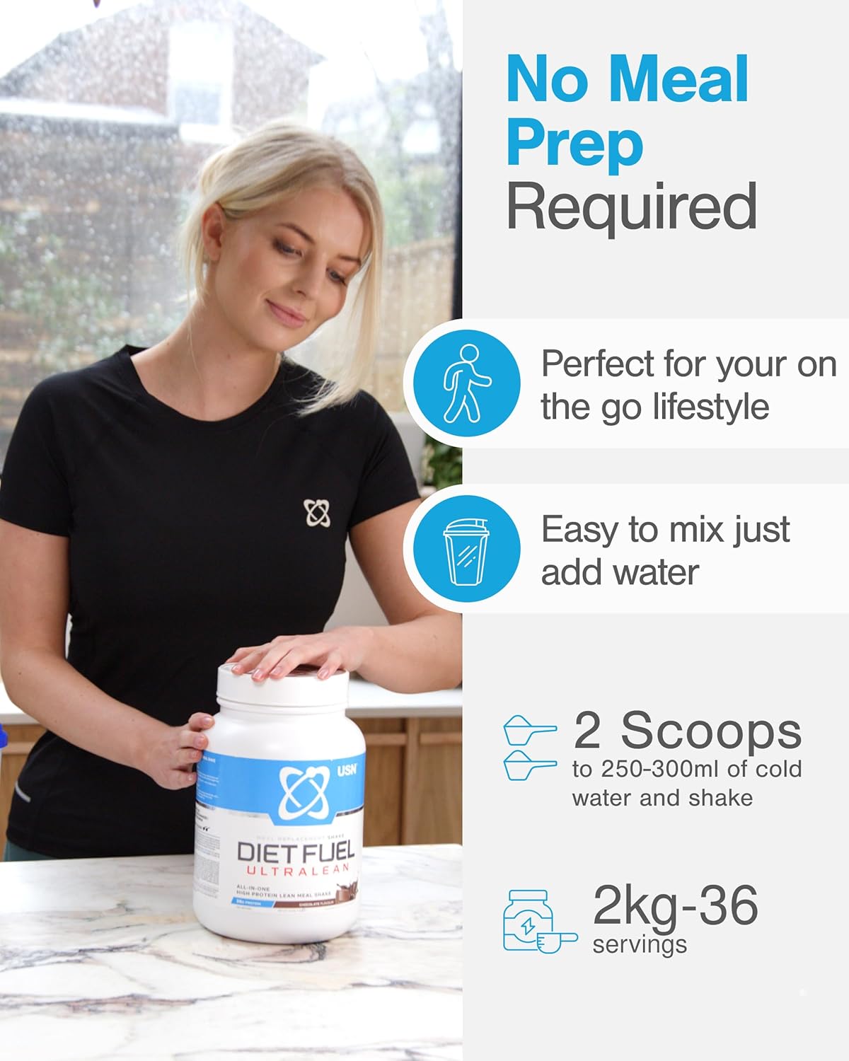 Diet Fuel Ultralean Meal Replacement Shake Powder (Strawberry, 2kg - 36 Servings/Meals)