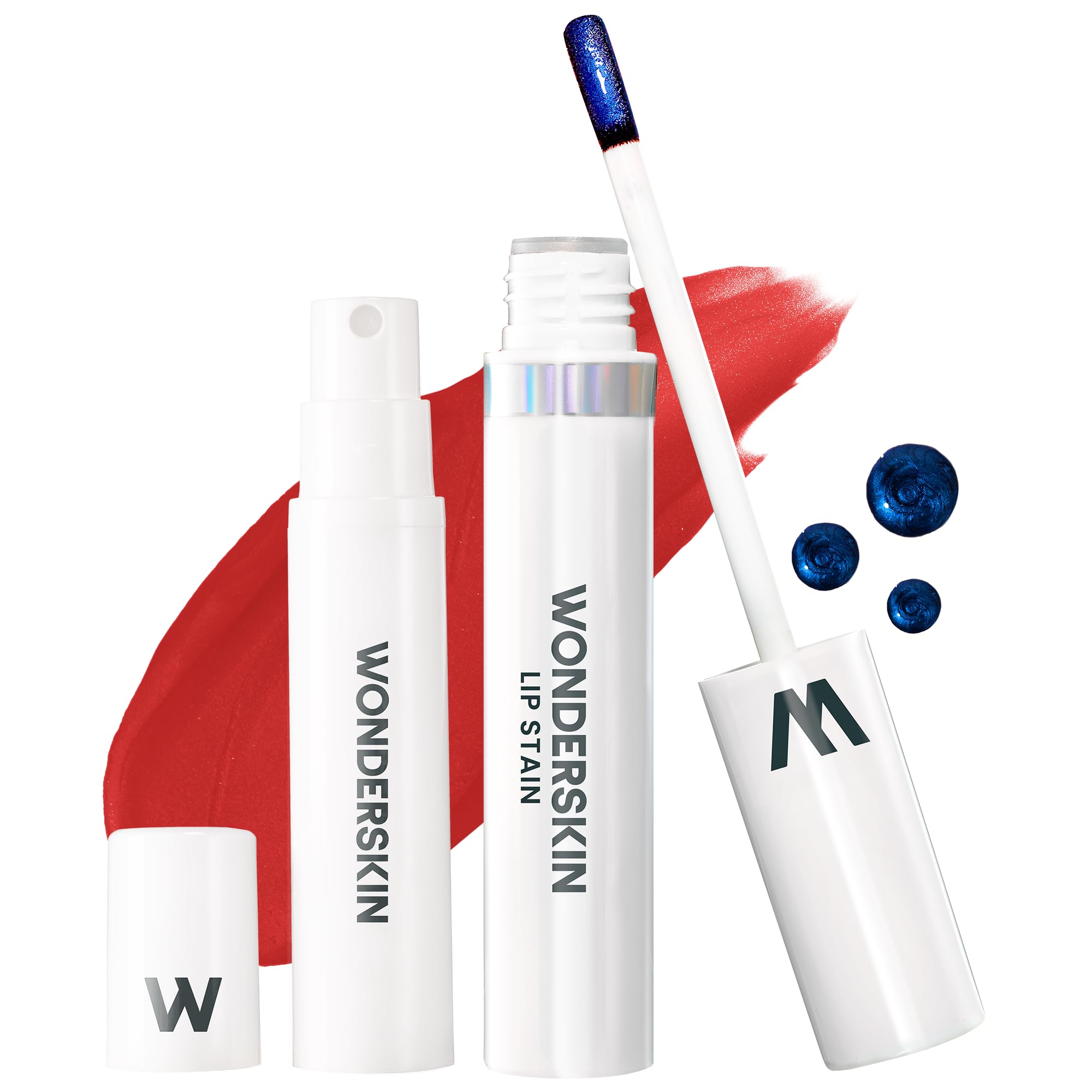 Wonderskin Wonder Blading All Day Lip Stain Peel Off Masque and Reveal Kit - Long Lasting, Waterproof Nude Lip Tint, Transfer Proof Natural Makeup Stain Kit (Whimsical)