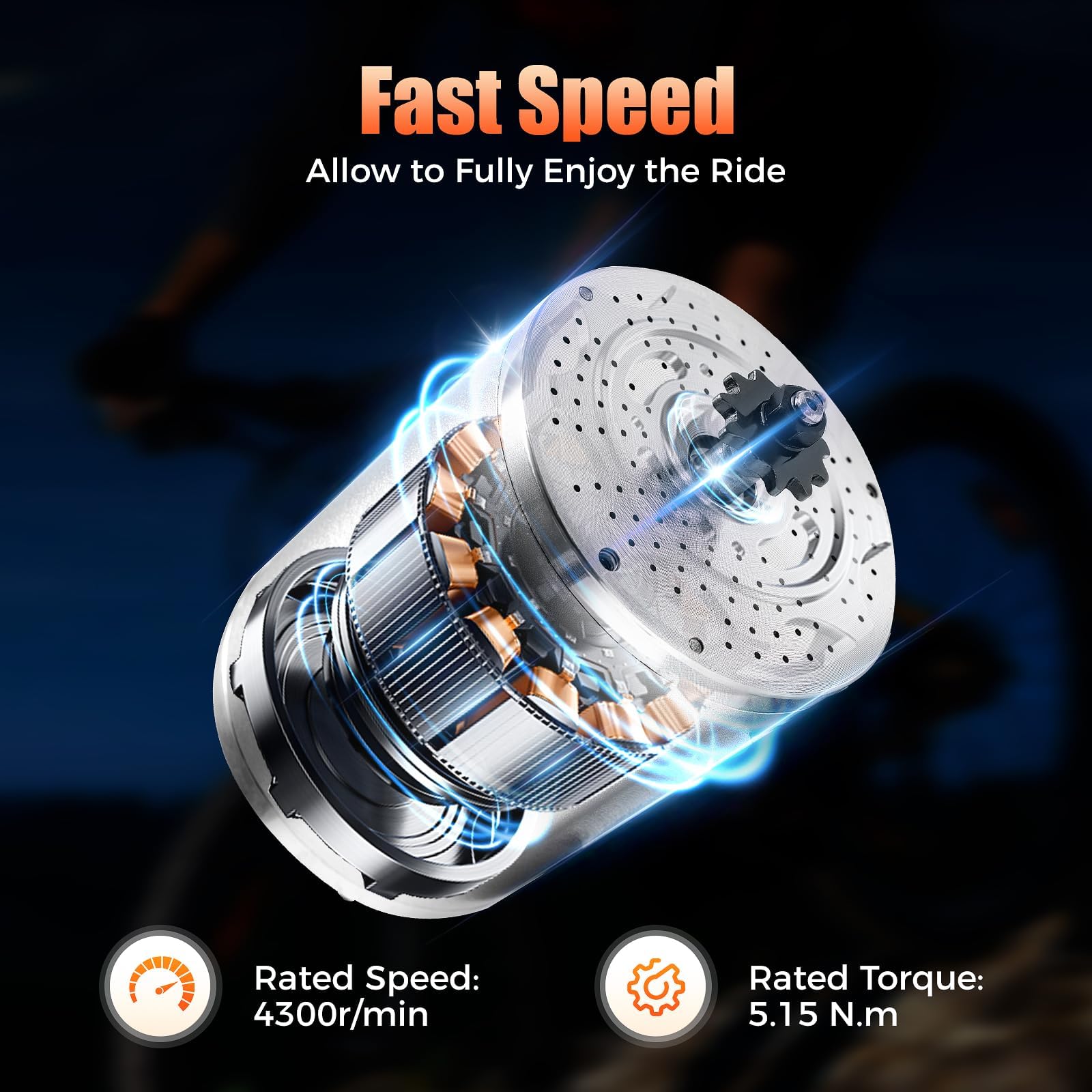 Kunray 48V 2000W Electric Go Kart Motor 4300RPM Electric Motor Kit High Speed Brushless DC Motor with 3 Speed Twist Throttle, Electric Dirt Bike Motor, for Scooter Motorcycle DIY Part (No Bracket)