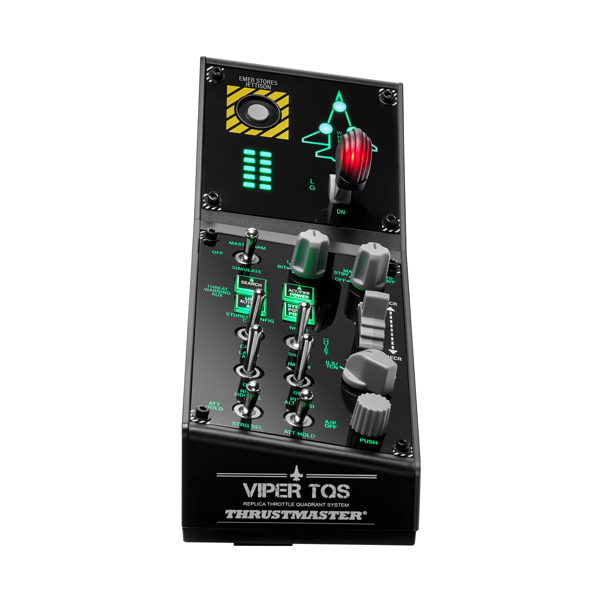 Thrustmaster Viper TQS Mission Pack for PC, Metal Throttle Quadrant System, Throttle and Control Panel Included, Hall Effect Precision, 64 Action Buttons, 6 Axes, Licensed by the U.S. Air Force