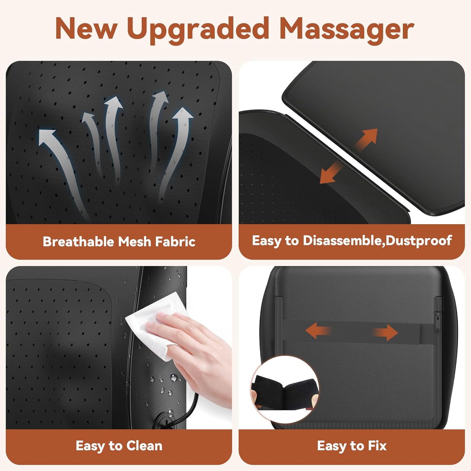 Back Massager, WERTYI Neck and Back Massager with Heat, Deep Tissue 3D Kneading Shiatsu Massage Pillow for Body, Shoulder, Foot and Leg, Christmas Gifts for Women and Men - Remote Control