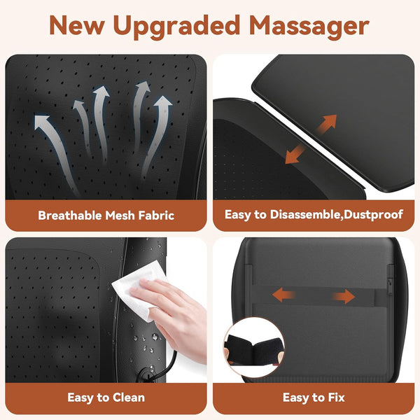 Back Massager, WERTYI Neck and Back Massager with Heat, Deep Tissue 3D Kneading Shiatsu Massage Pillow for Body, Shoulder, Foot and Leg, Christmas Gifts for Women and Men - Remote Control