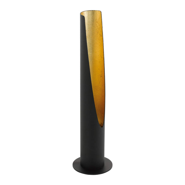 Eglo Table Lamp Barbotto, 1 Bulb Table Light, Steel Rod Lamp, Colour: Black, Gold, Socket: GU10, incl. Switch.