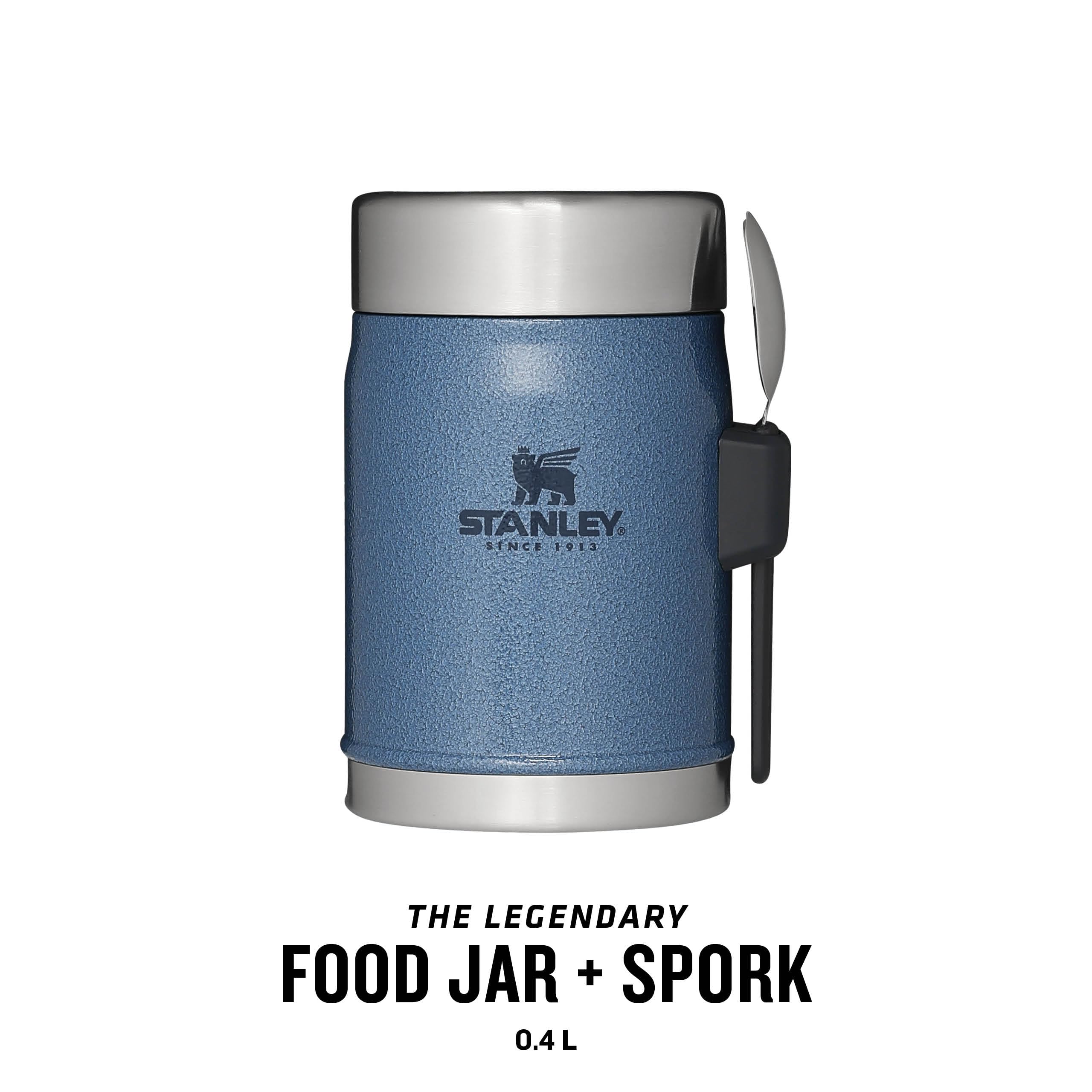Stanley Classic Legendary Food Jar 0.4L With Spork - Keeps Cold For 7 Hours - BPA-Free Stainless Steel Soup Flask - Leakproof - Dishwasher Safe - Rose Quartz