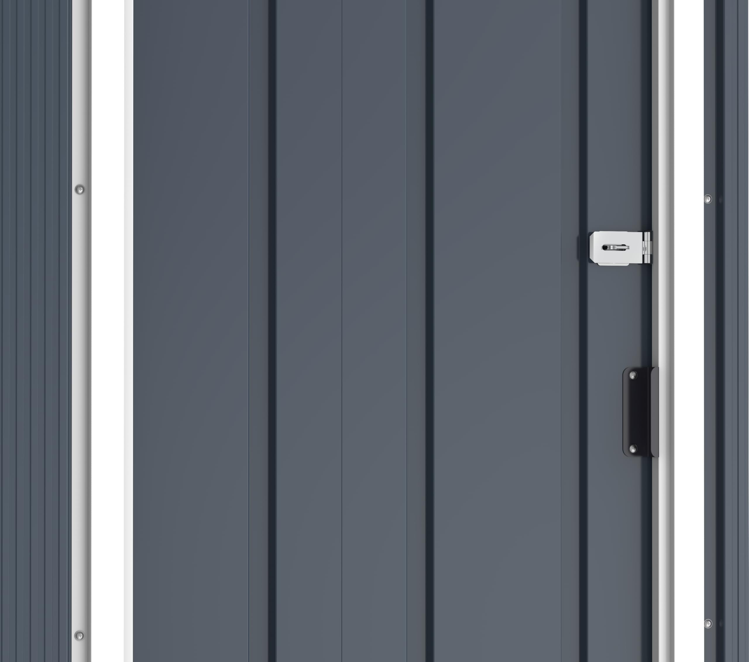 Duramax ECO 8 x 8 (6.35 m2) Metal Garden Storage Shed, Hot-Dipped Galvanized Metal Garden Shed, Tool Storage Shed, Strong Reinforced Roof Structure, Maintenance-Free Metal Shed, Anthracite