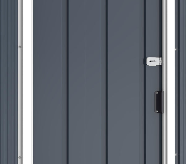 Duramax ECO 8 x 8 (6.35 m2) Metal Garden Storage Shed, Hot-Dipped Galvanized Metal Garden Shed, Tool Storage Shed, Strong Reinforced Roof Structure, Maintenance-Free Metal Shed, Anthracite