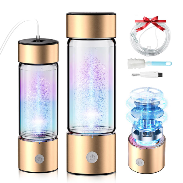 Upgrade 3-in-1 Hydrogen Water Bottle Generator - Industry TOP - 24-Hour Hydrogen Lock | 0 Chlorine & 0 Ozone | 100% Leak-Proof Seal, Hydrogen Water Bottle Generator