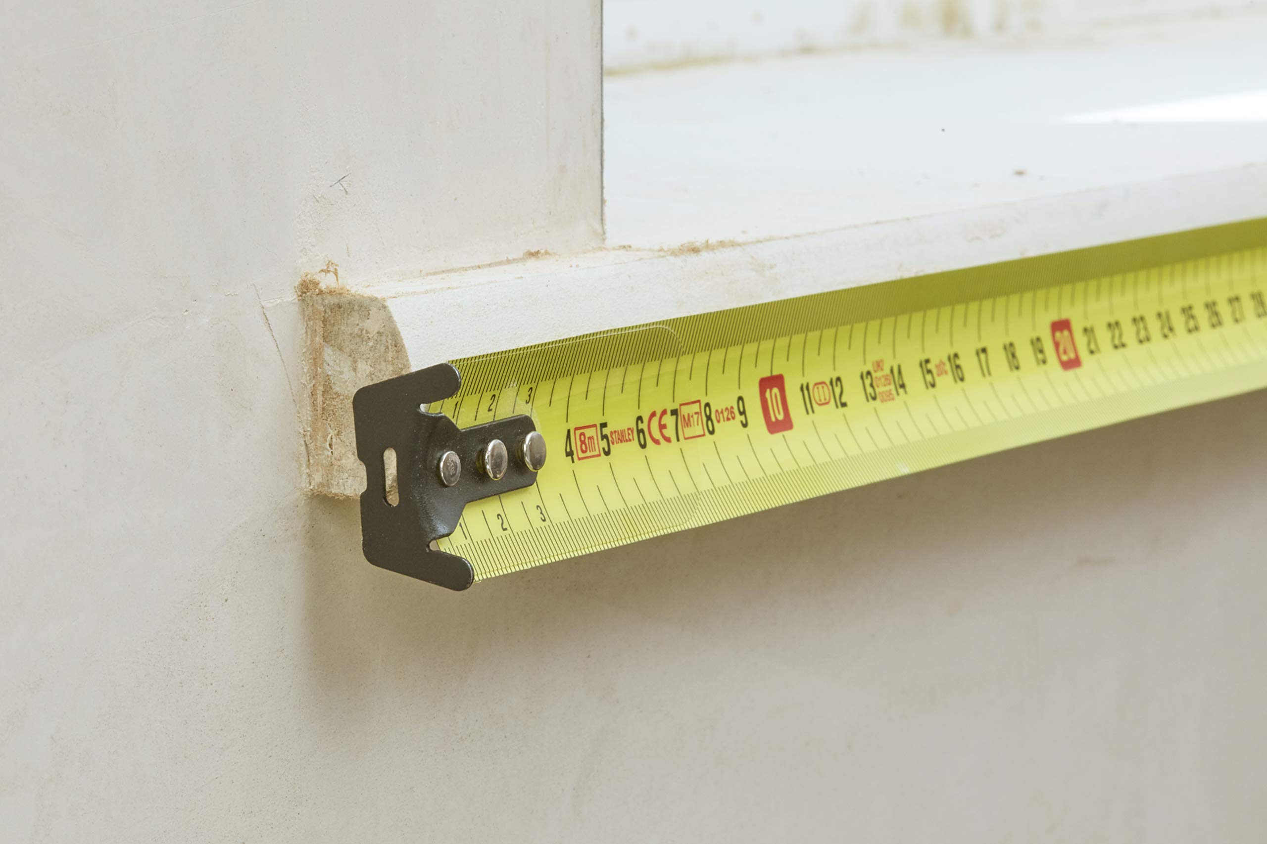 STANLEY Tape Measure Blade Armor 8 M Metric Shock Resistant with Mylar Coating and Cushion Grip 0-33-728