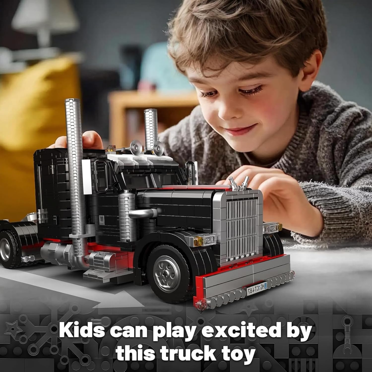 Mould King 10037 Heavy Duty Tow Truck Building Set, Road Trailer Building Blocks Kit, Car Model Toys for Kids/Adult/Vehicle Enthusiasts(1797 Pieces)