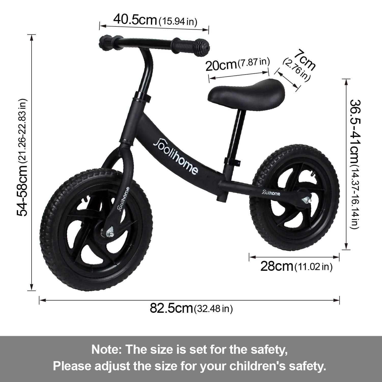 12" Balance Bike Carbon Steel Frame No Pedal Walking Balance Bike Training Bicycle for Kids and Toddlers 2- to 6 Years Old