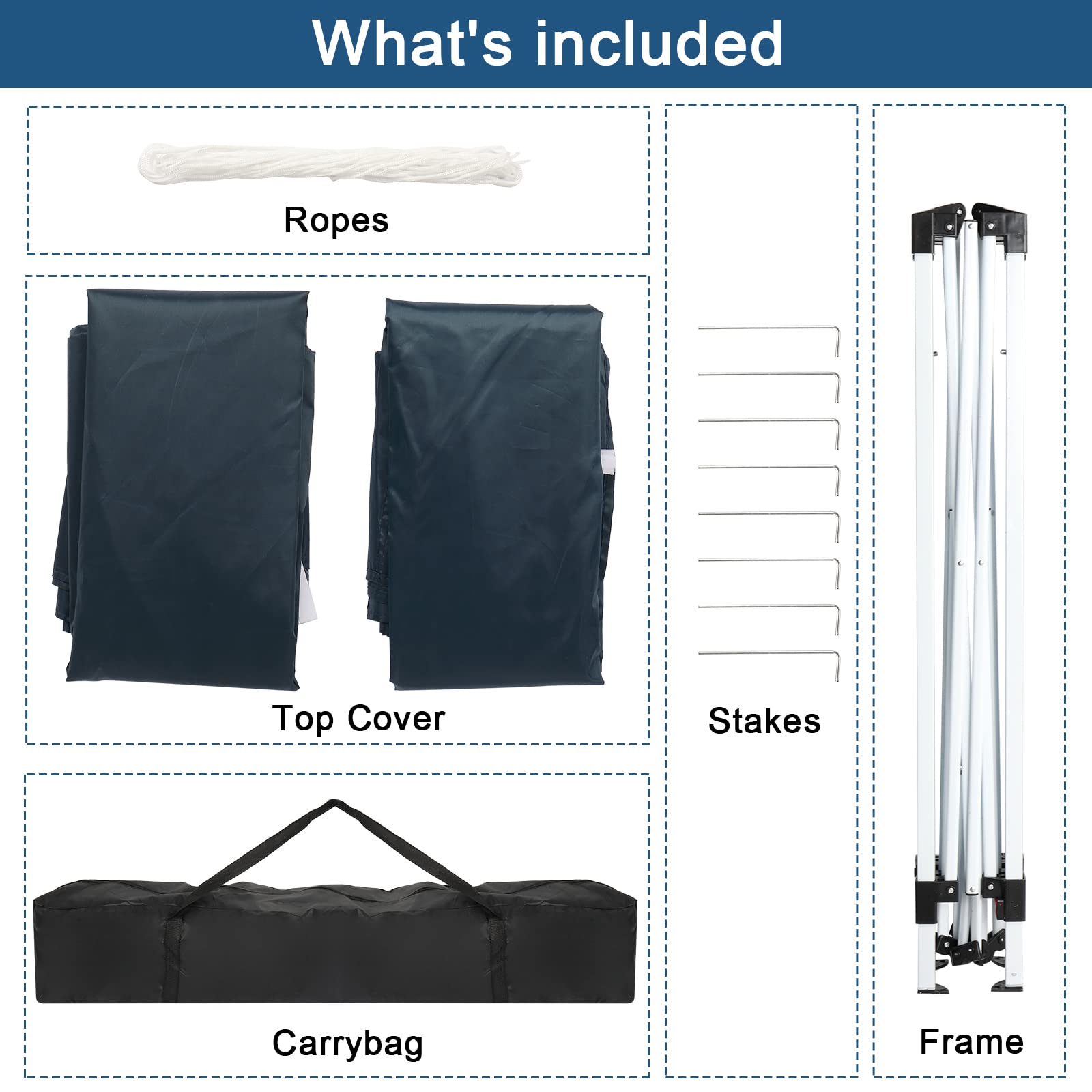 Bonnlo Pop Up Gazebo with Sides 3m x 3m, Easy Setup Instant Outdoor Canopy, Folding Garden Gazebo, Party Tent Grey