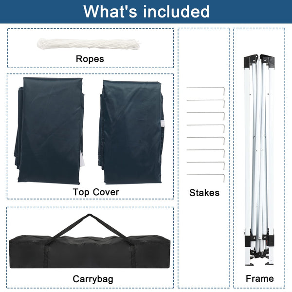 Bonnlo Pop Up Gazebo with Sides 3m x 3m, Easy Setup Instant Outdoor Canopy, Folding Garden Gazebo, Party Tent Grey