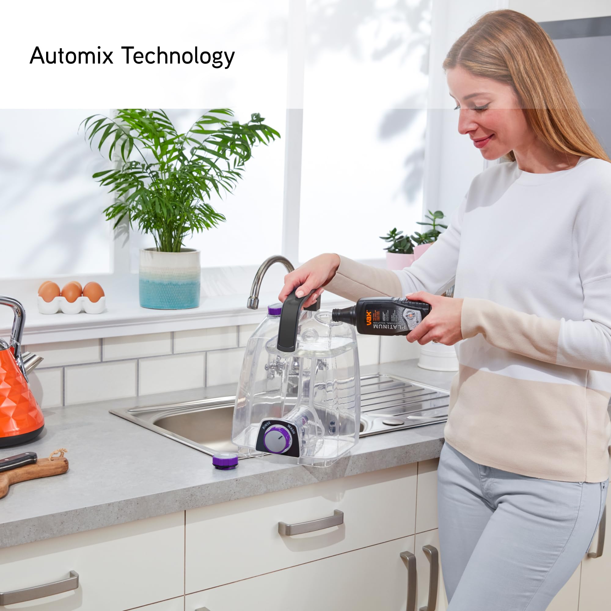 Vax Rapid Power Refresh Carpet Cleaner | Deep Clean and Leaves Carpets Dry in less than 1hr | XL Tank Capacity - CDCW-RPXR, Purple and Grey, 4.7L, 1200W