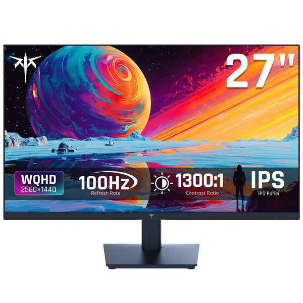 KTC Flat 32 Inch Monitor, QHD 1440P 2K@100Hz IPS Large Computer Monitor, Ultra Thin Bezels, Anti-Blue Light, HDR10, 103% sRGB, 86% DCI-P3, 350 Nits, 3ms MPRT, Adaptive Sync for Working and Gaming