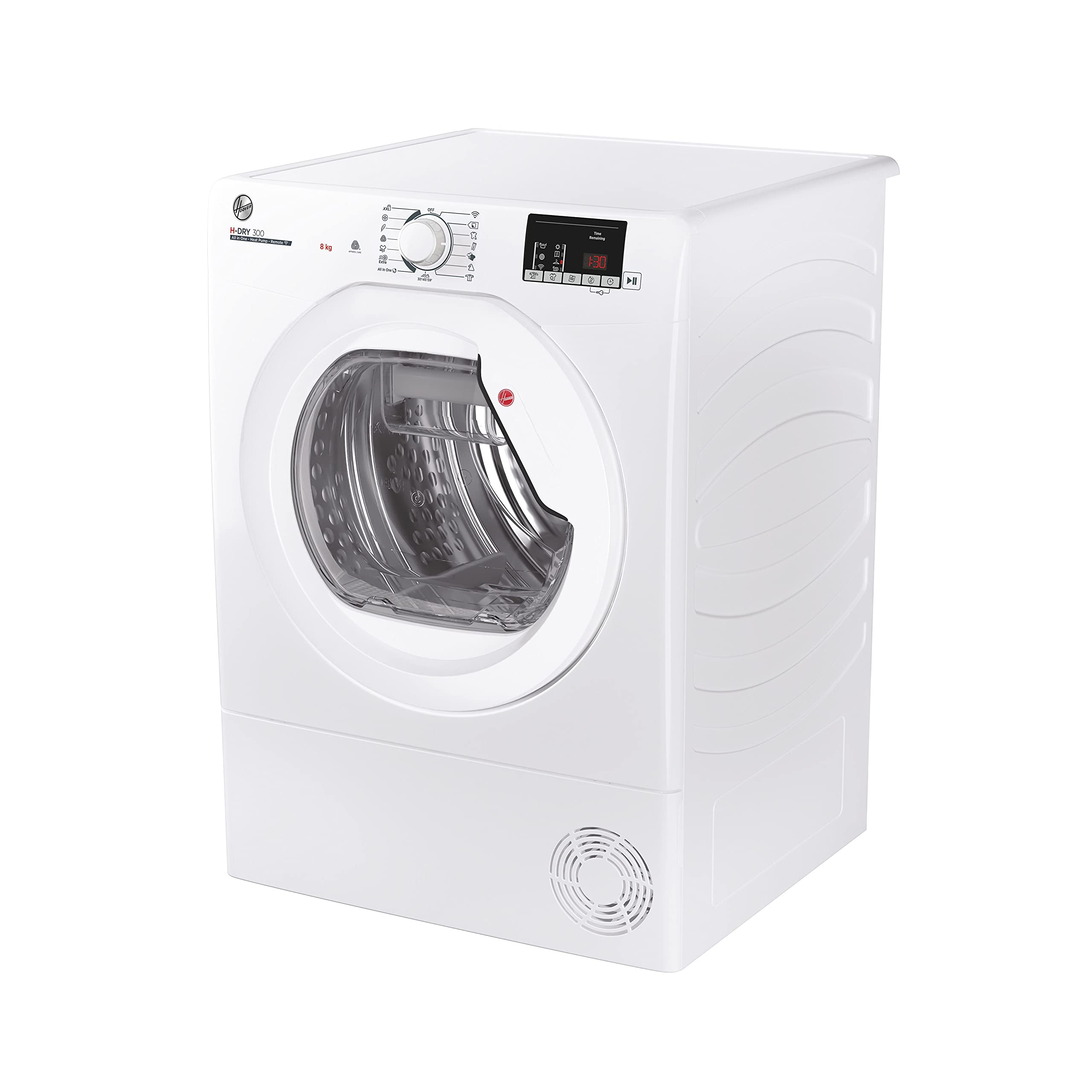 Hoover H-DRY 500 Heat Pump Tumble Dryer, 9 Kg, Class A++, Wi-Fi + Bluetooth, Four Drying Levels, Eco-Power Inverter Motor, Advanced Care, White, 59.6x60.4x85 cm - NDE H9A2TCE-80