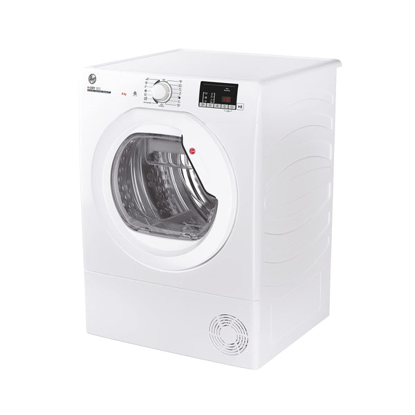 Hoover H-DRY 500 Heat Pump Tumble Dryer, 9 Kg, Class A++, Wi-Fi + Bluetooth, Four Drying Levels, Eco-Power Inverter Motor, Advanced Care, White, 59.6x60.4x85 cm - NDE H9A2TCE-80
