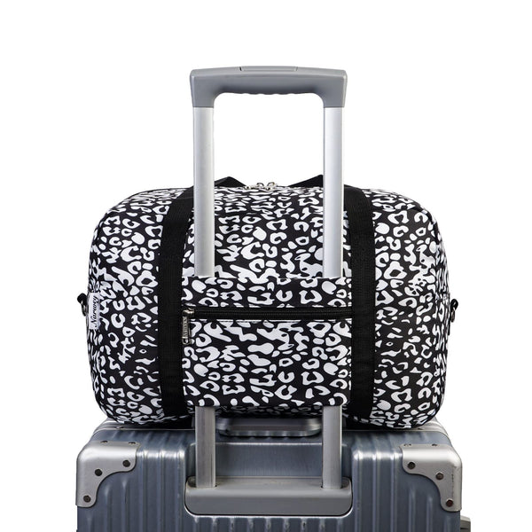 for Ryanair Airlines Cabin Bag 40x20x25 Underseat Foldable Travel Duffel Bag Holdall Tote Carry on Hand Luggage Overnight for Women and Men 20L (Black)