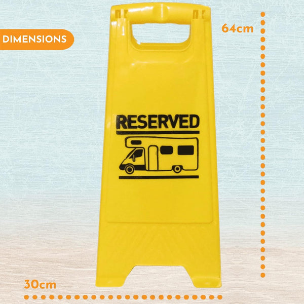 Xtremeauto Motorhome Campervan Campsite Reserved Yellow Pitch Board Parking Sign