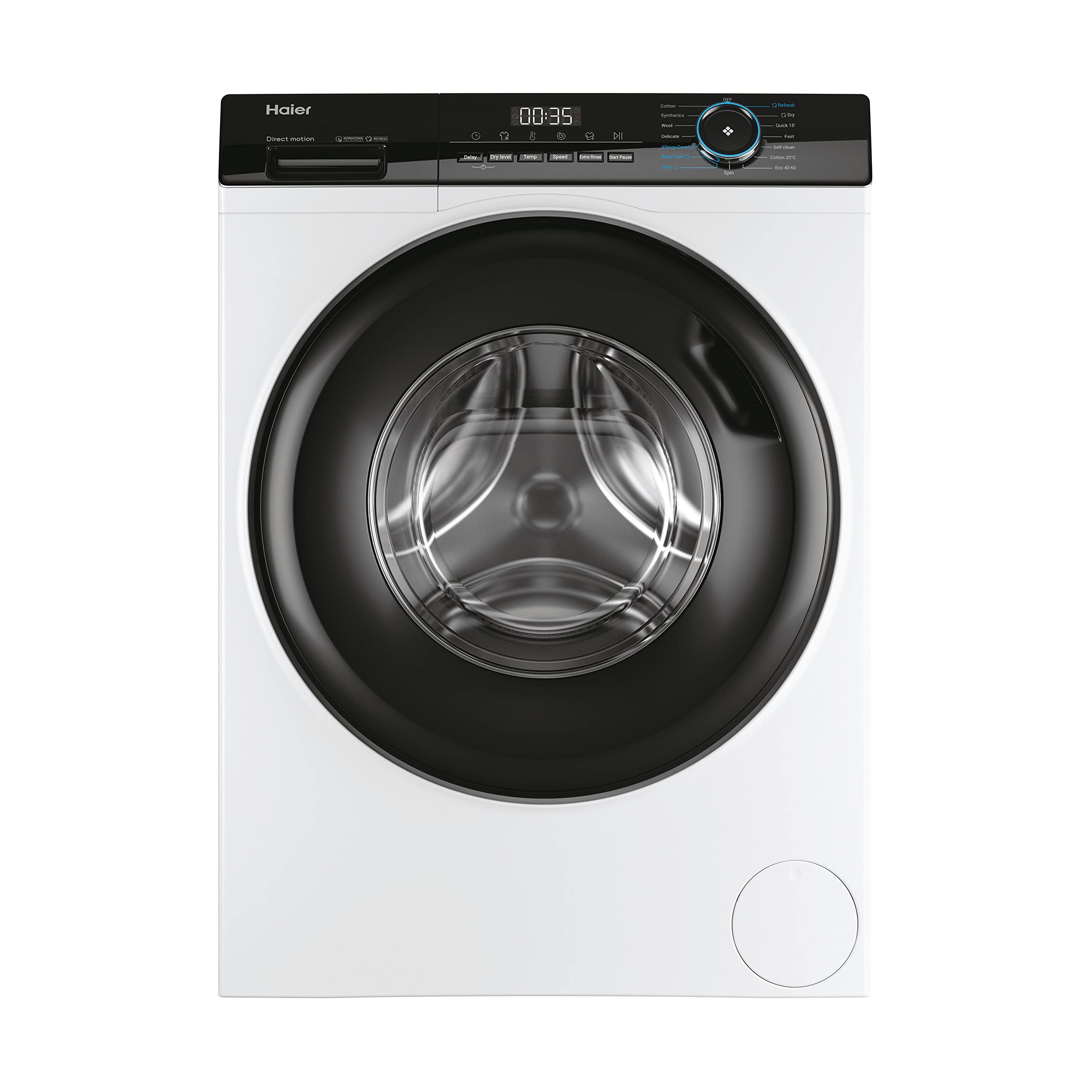 Haier HWD90-B14939S8 Freestanding Washer Dryer, 9kg/6kg Load, 1400RPM, Graphite [Energy Class D]