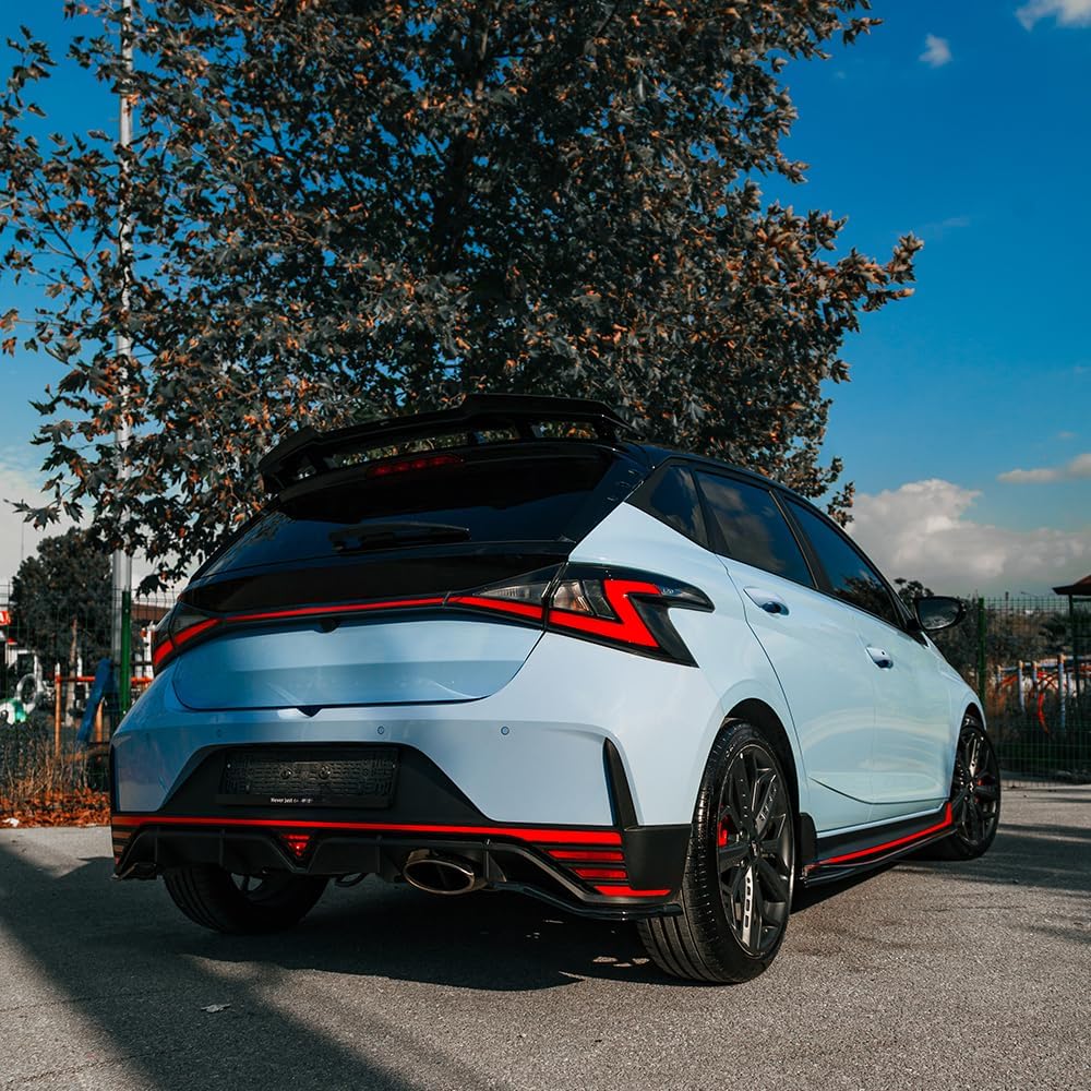 Oneway Rear Side Diffusors compatible with Hyundai I20 N MK3 2020- - Gloss black