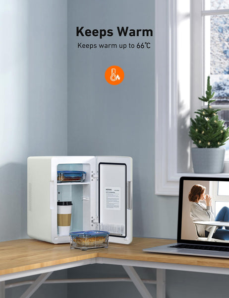 AstroAI Mini Fridge 6 Litre / 8 Can | Cooler and Warmer | AC/DC | Small Fridge for Bedrooms, Car, Drinks, Beauty, Skincare, Travel (Deep Black)