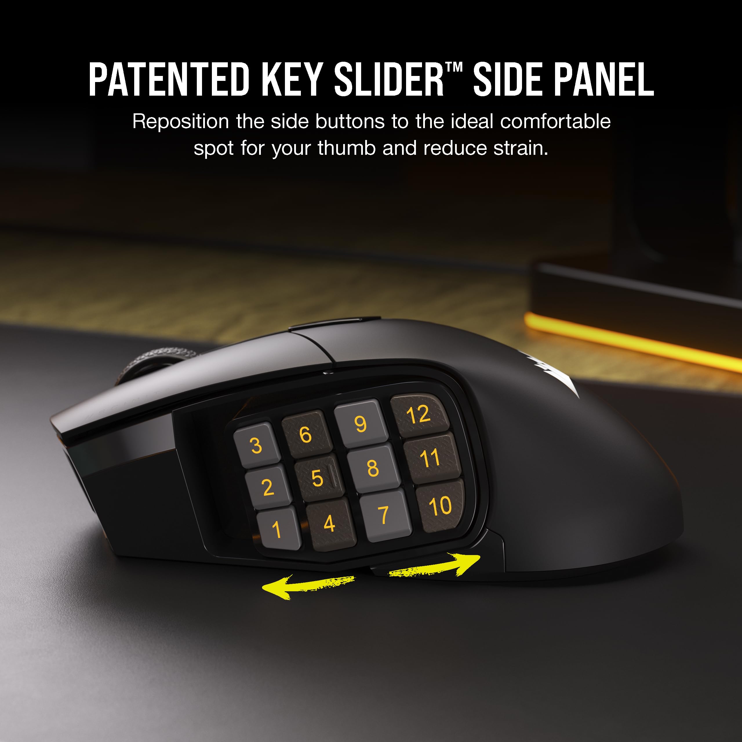 CORSAIR SCIMITAR ELITE WIRELESS MMO Gaming Mouse – 26,000 DPI – 16 Programmable Buttons – Up to 150hrs Battery – iCUE Compatible – PC, PS5, PS4, Xbox – Black