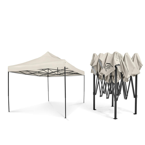 All Seasons Gazebos 3x4.5 Fully Waterproof Pop up Gazebo With Accessories - Metallic Grey