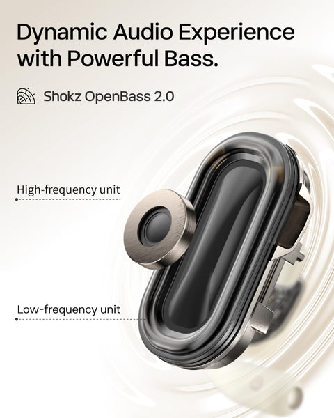 SHOKZ OpenFit 2 Open-Ear Headphones, True Wireless Bluetooth Earphones with Microphone, Earhook Earbuds with 48 Hours of Playtime, USB-C Fast Charging, IP55 Water-Resistant, with Carrying bag, Black