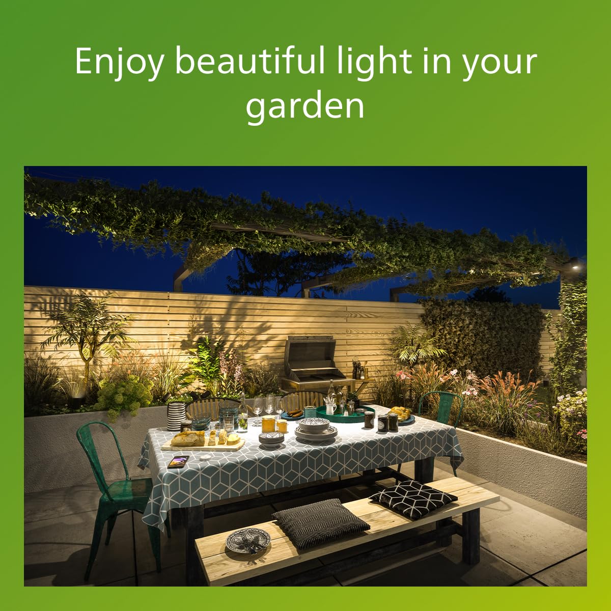 Philips myGarden Bustan Wall Lantern Bulb, 4.5 W. For Garden and Patio Lighting