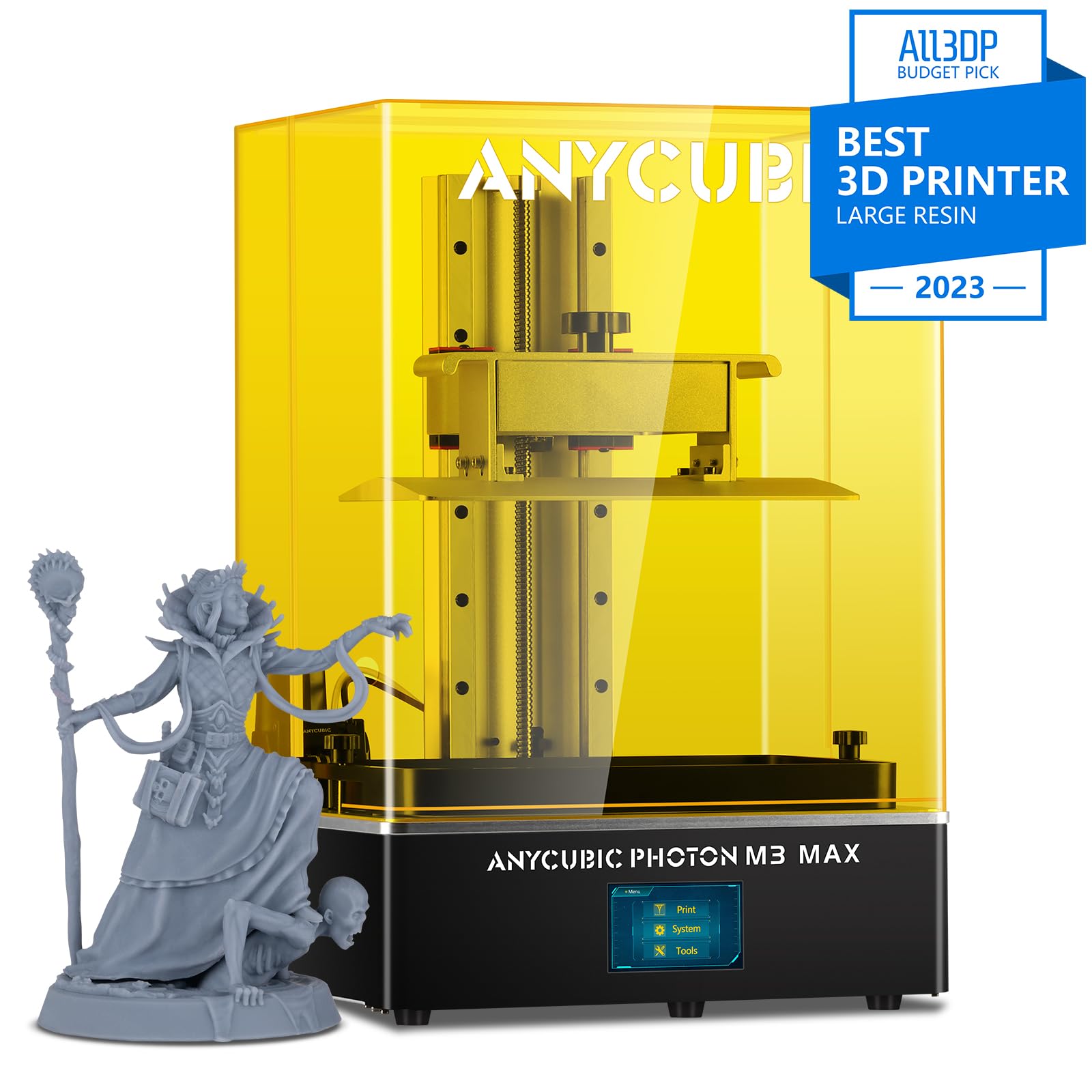 ANYCUBIC Photon Mono M7 Resin 3D Printer, 150mm/h Printing Speed, 10.1” 14K HD Mono Screen Resin Printer with Latest LighTurbo 3.0, Intelligent Assisted Printing System, Printing Size of 223*126*230mm