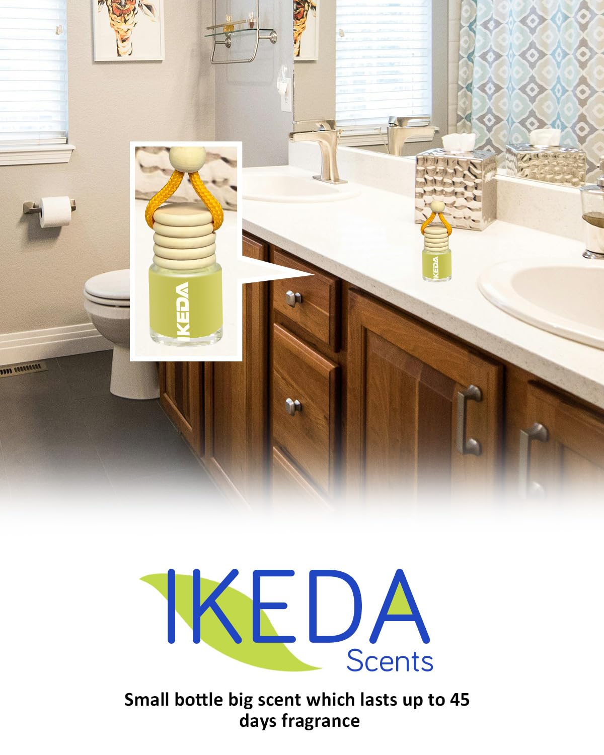 Ikeda scents Ikeda Car Air Fresheners | Automotive Hanging Pendant | Auto Perfume Diffuser with Real Oil | Strong and Long Last Fragrance | Fresh Smell Cover Odours | Car Accessories for Men Women