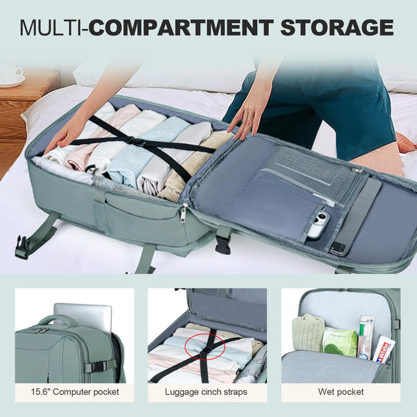 for Easyjet Cabin Bag 45x36x20, Travel Backpack with TSA Approved Clear Bag, Carry-ons Cabin Backpack for Travelling Underseat Cabin Bag Laptop Backpacks Luggage Set