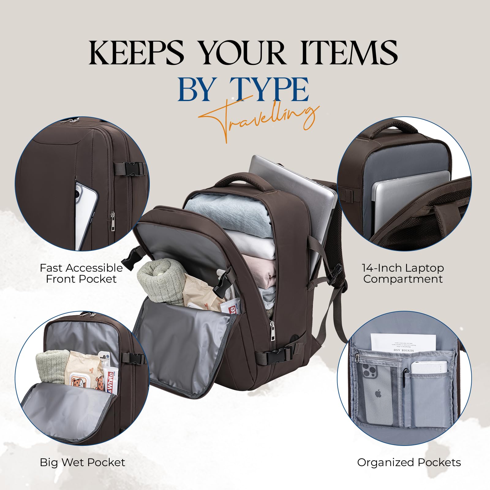 for Ryanair Cabin Bags 40x20x25 Underseat Bag,Small Travel Backpack Cabin Size Carry-ons for Women Men,Hand Luggage for Overnight,Casual Daypack with Laptop Compartment,Anti Theft Pocket