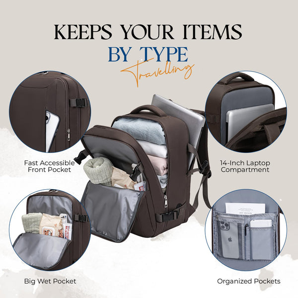 for Ryanair Cabin Bags 40x20x25 Underseat Bag,Small Travel Backpack Cabin Size Carry-ons for Women Men,Hand Luggage for Overnight,Casual Daypack with Laptop Compartment,Anti Theft Pocket