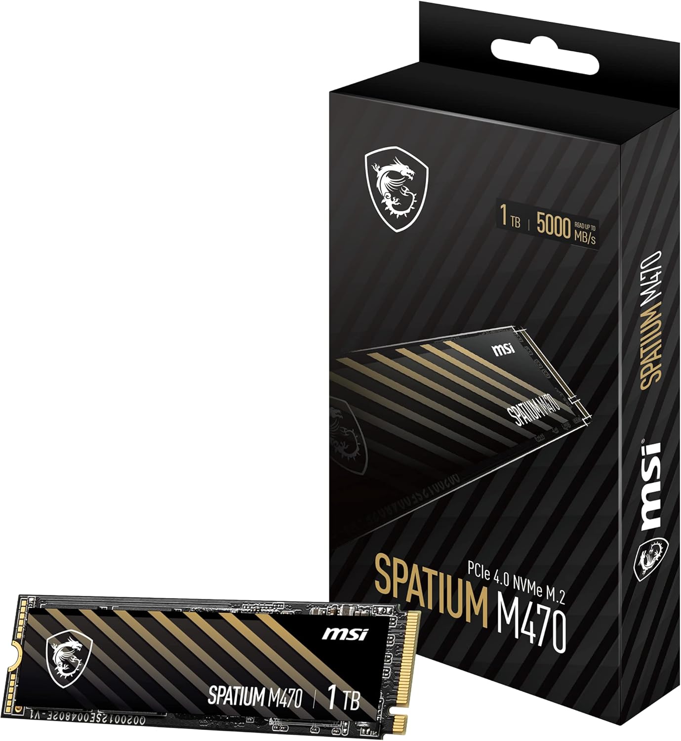 MSI GeForce RTX 5060 8G SHADOW 2X OC Graphics Card GDDR7, PCIe 5.0, HDMI 2.1b, DP 2.1b SPATIUM M470 PRO SSD 1TB - PCIe 4.0 NVMe M.2 Internal Solid State Drive, 6000MB/s Read & 4500MB/s Write